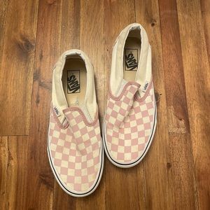Pink checkered Vans